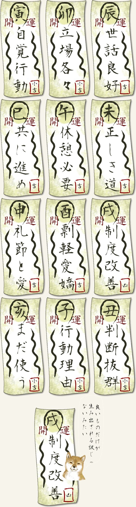 2017年5月号 開運メッセージのイラスト